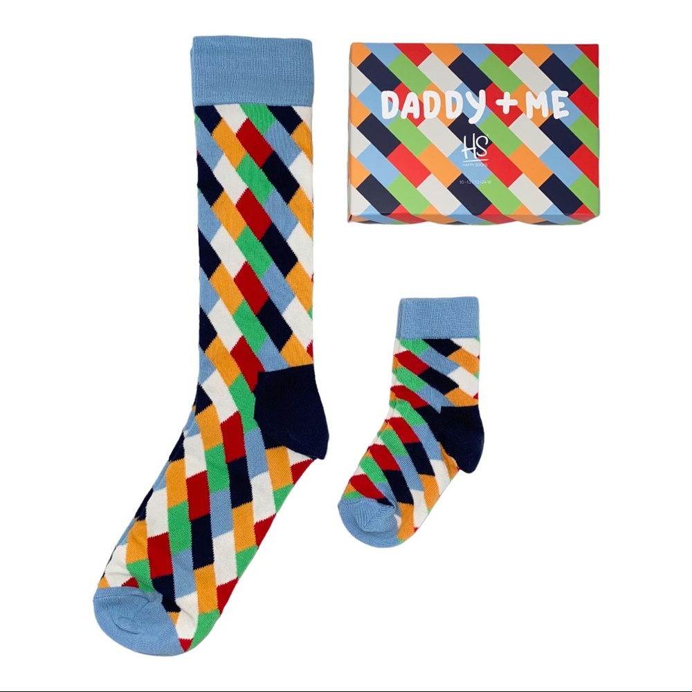 Happy Socks Daddy and Me Matching Socks Adult, Child